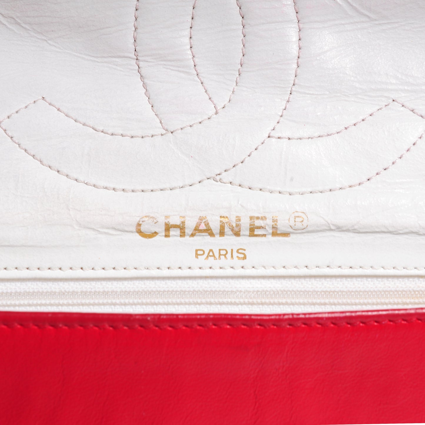 Lambskin Quilted Medium Double Flap Red