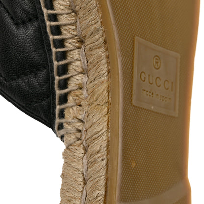 Gucci Nappa Matelasse GG Marmont Espadrille Slippers 36 Black 11 of 11