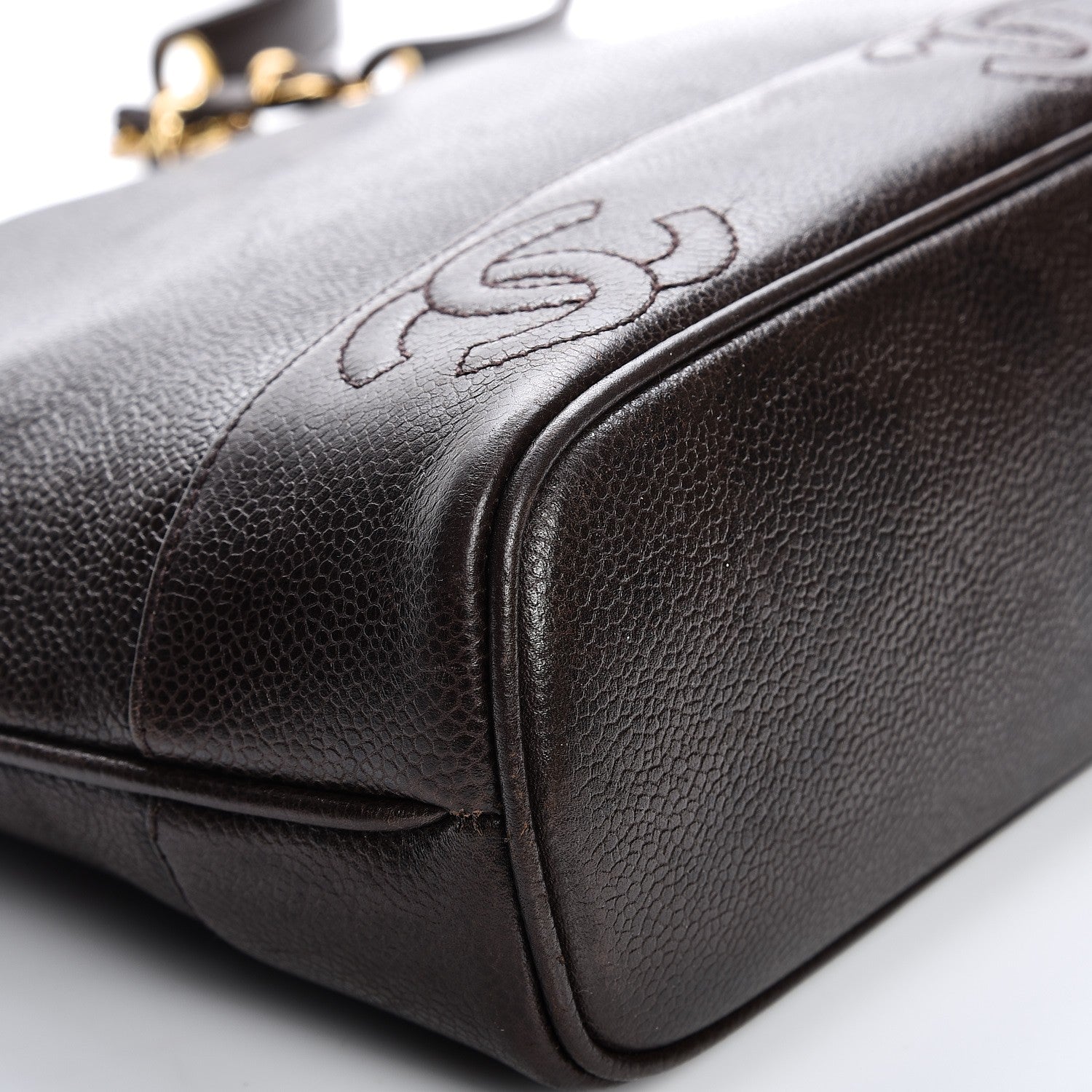 Chanel Caviar CC Shoulder Bag Dark Brown 8 of 14