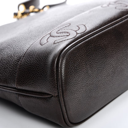 Chanel Caviar CC Shoulder Bag Dark Brown 8 of 14
