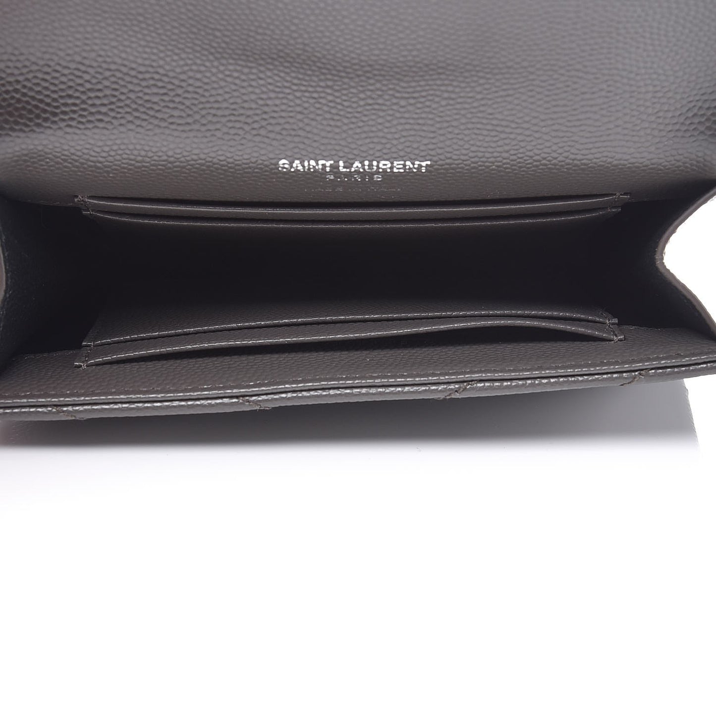 Grain De Poudre Matelasse Chevron Small Monogram Envelope Wallet Earth