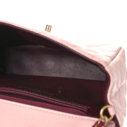 Chanel Lambskin Quilted Mini Two Tone Day Flap Pink Burgundy 5 of 13
