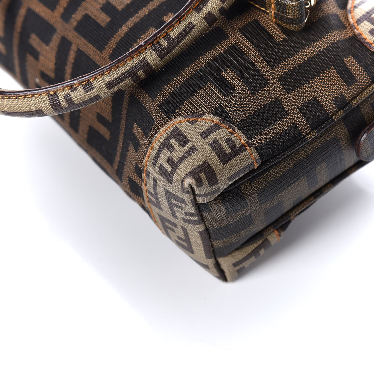 Fendi Zucca Zucchino Mixed Media Boston Tobacco 12 of 13