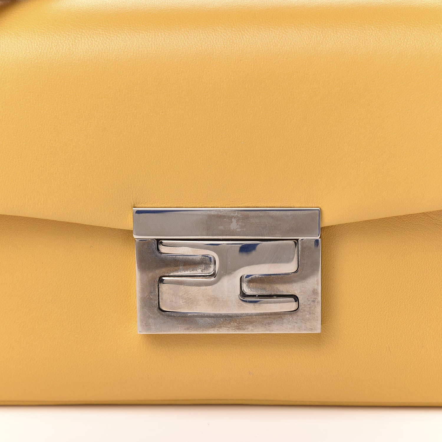 Fendi Nappa Mini Be Baguette Shoulder Bag Yellow 10 of 10