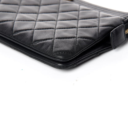 Chanel Lambskin Quilted Small Zipped Boy Pouch Black 6 of 12