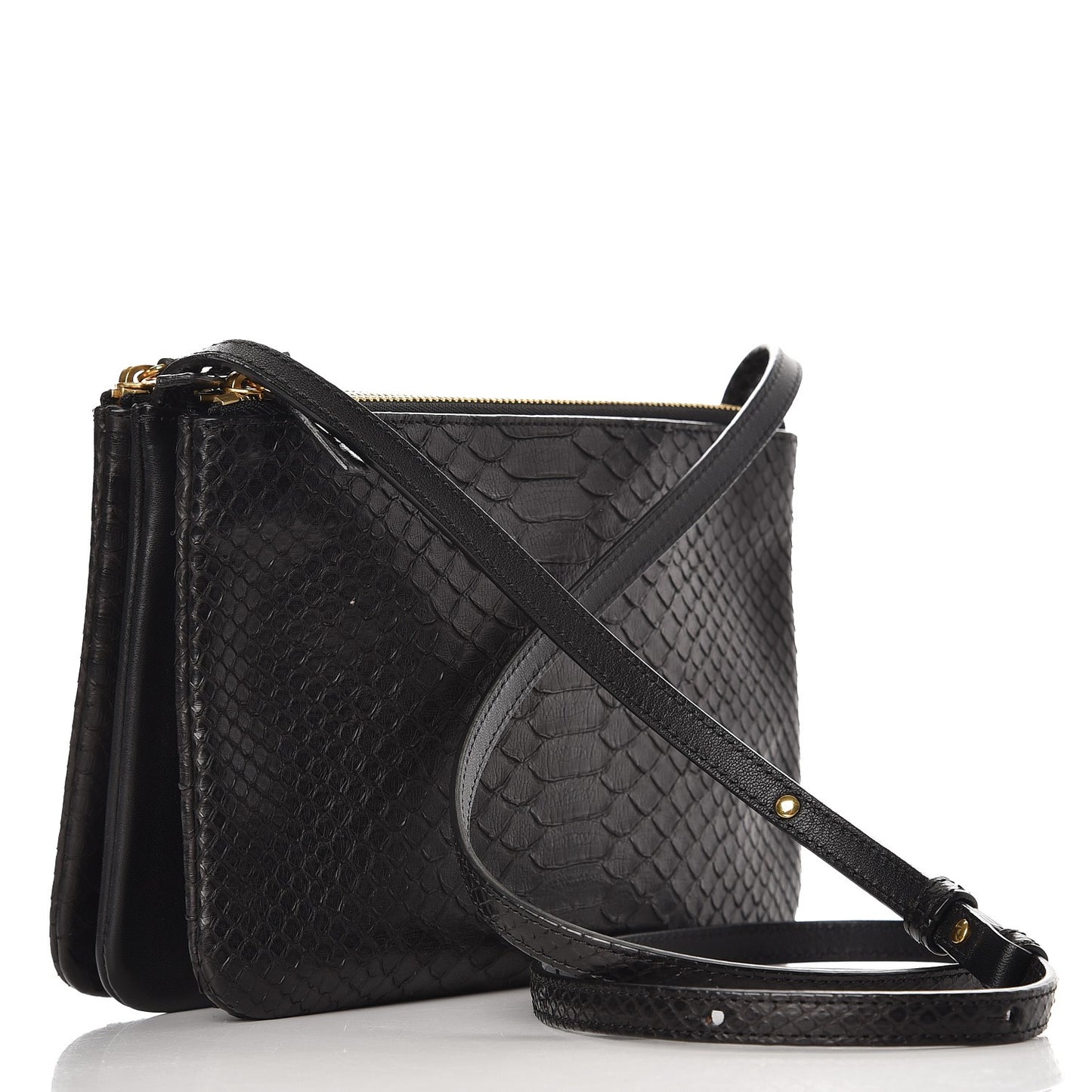 Python Small Trio Crossbody Bag Black
