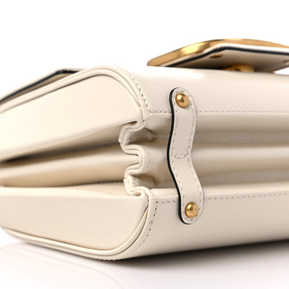 Valentino Garavani Grainy Calfskin VLogo Stud Sign Shoulder Bag Light Ivory 7 of 10