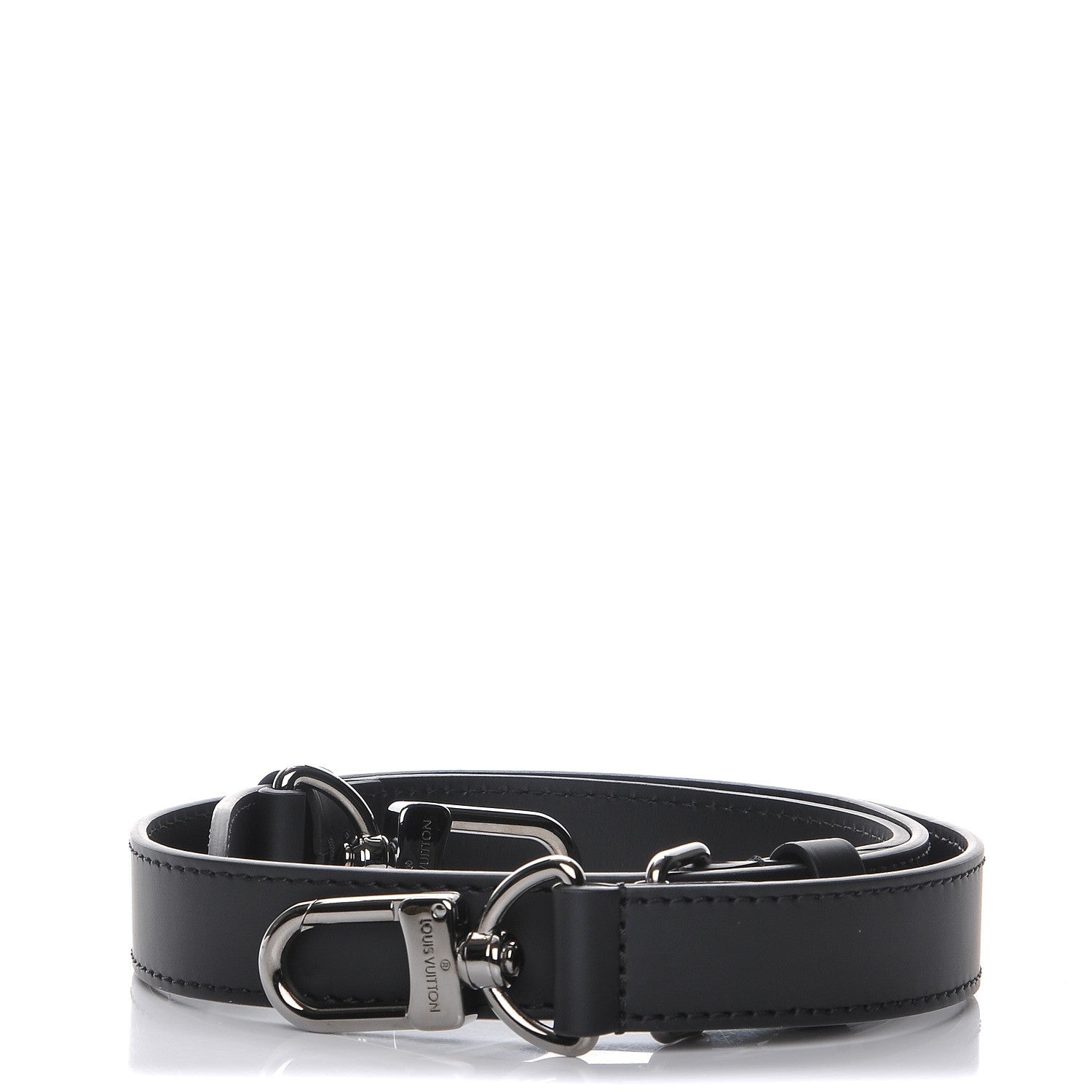 Louis Vuitton Calfskin Keepall Bandouliere Adjustable Shoulder Strap Black 1 of 4