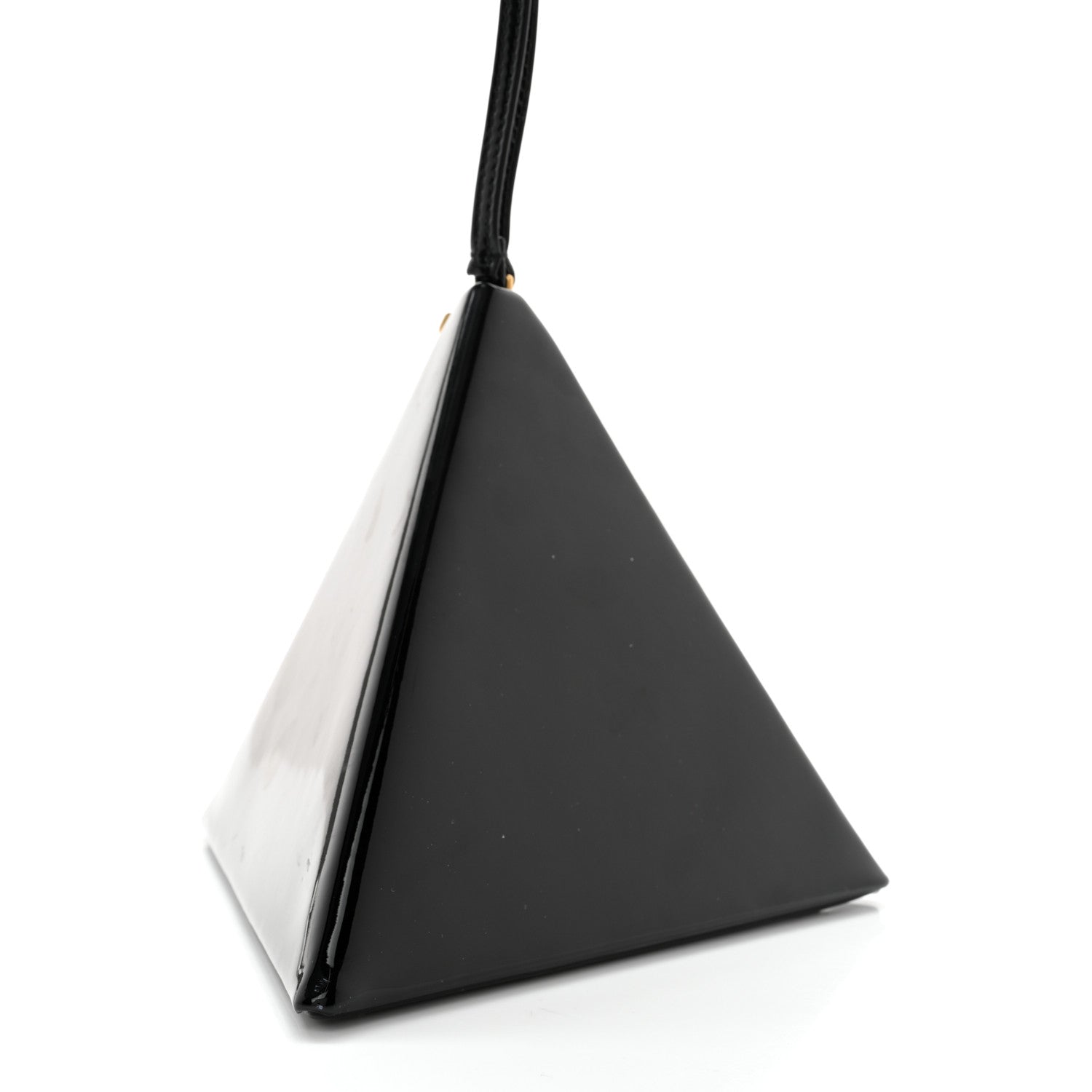 Saint Laurent Patent Pyramid Clutch Black 3 of 10