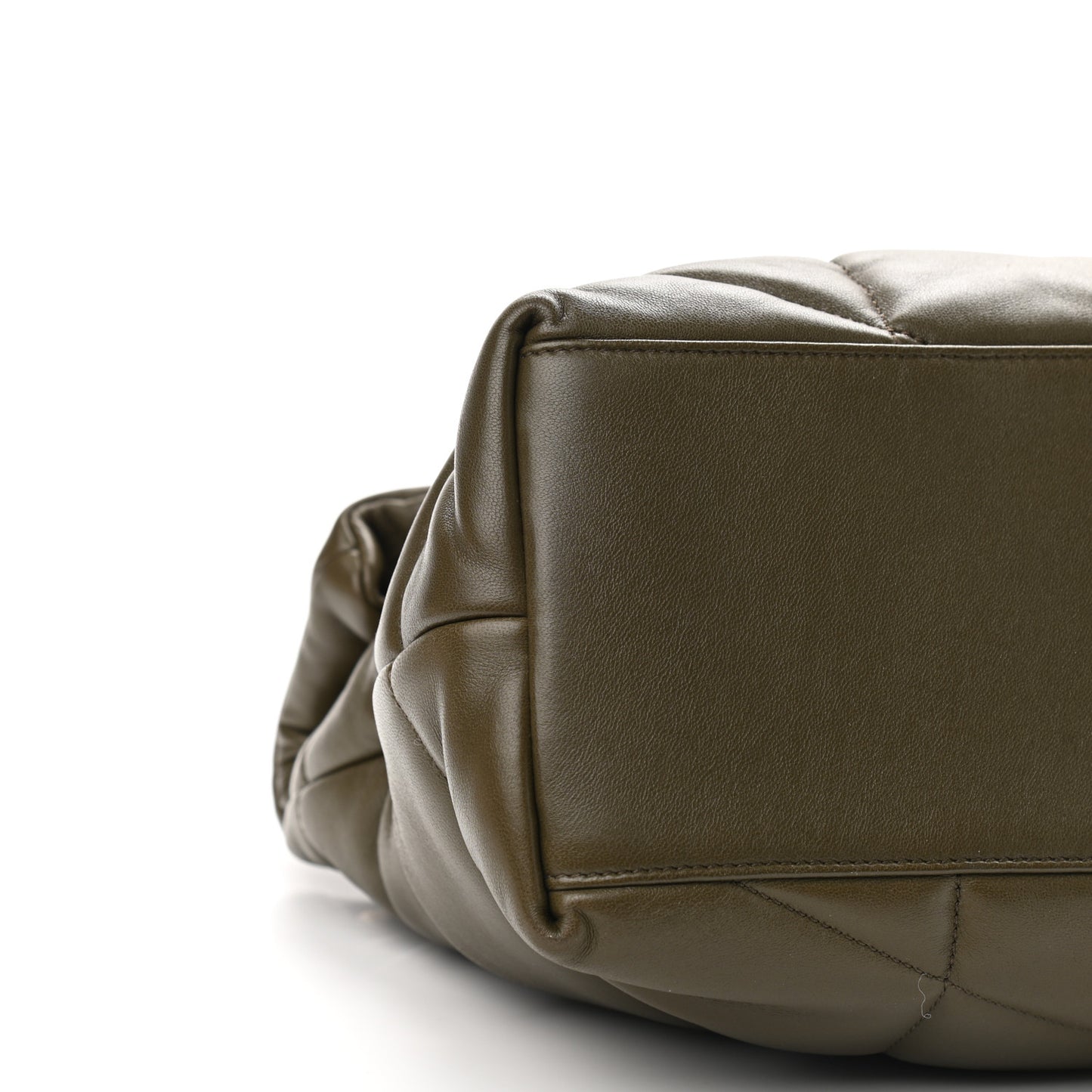 Lambskin Quilted Medium Loulou Puffer Monogram Chain Satchel Seaweed