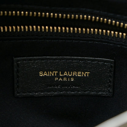 Saint Laurent Calfskin Y Quilted Monogram Medium Loulou Chain Satchel Black 9 of 17