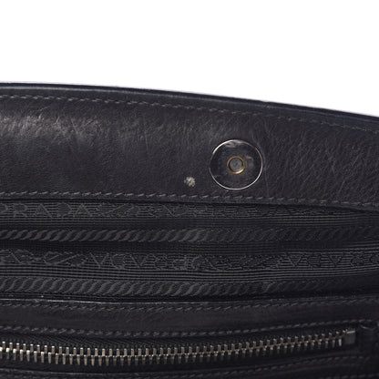 Prada Tessuto Nylon Nappa Braided Gaufre Frame Black 7 of 14