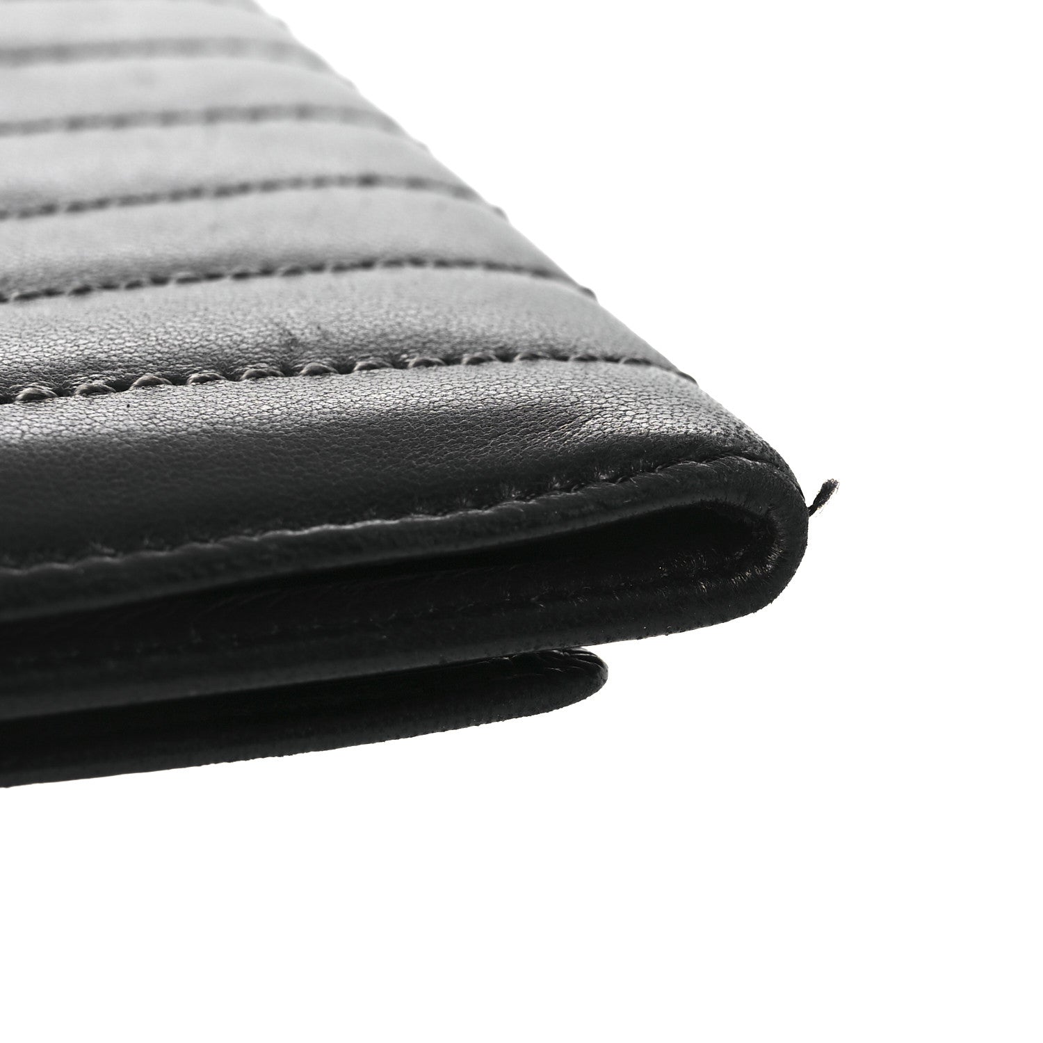 Chanel Lambskin Vertical Quilted Mademoiselle Compact Wallet Black 11 of 12