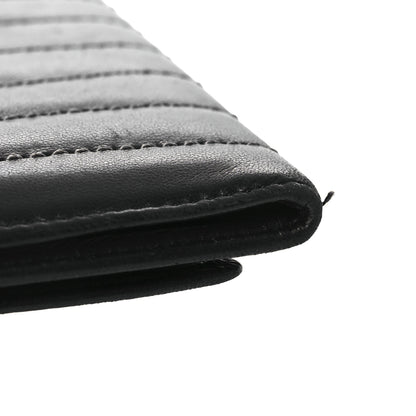 Chanel Lambskin Vertical Quilted Mademoiselle Compact Wallet Black 11 of 12