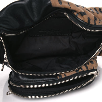 Alexander Wang Lambskin Suede Leopard Attica Belt Bag Black 4 of 4