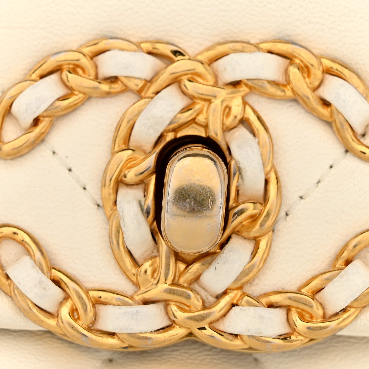 Chanel Lambskin Quilted Medium Chanel 19 Flap White 12 of 12