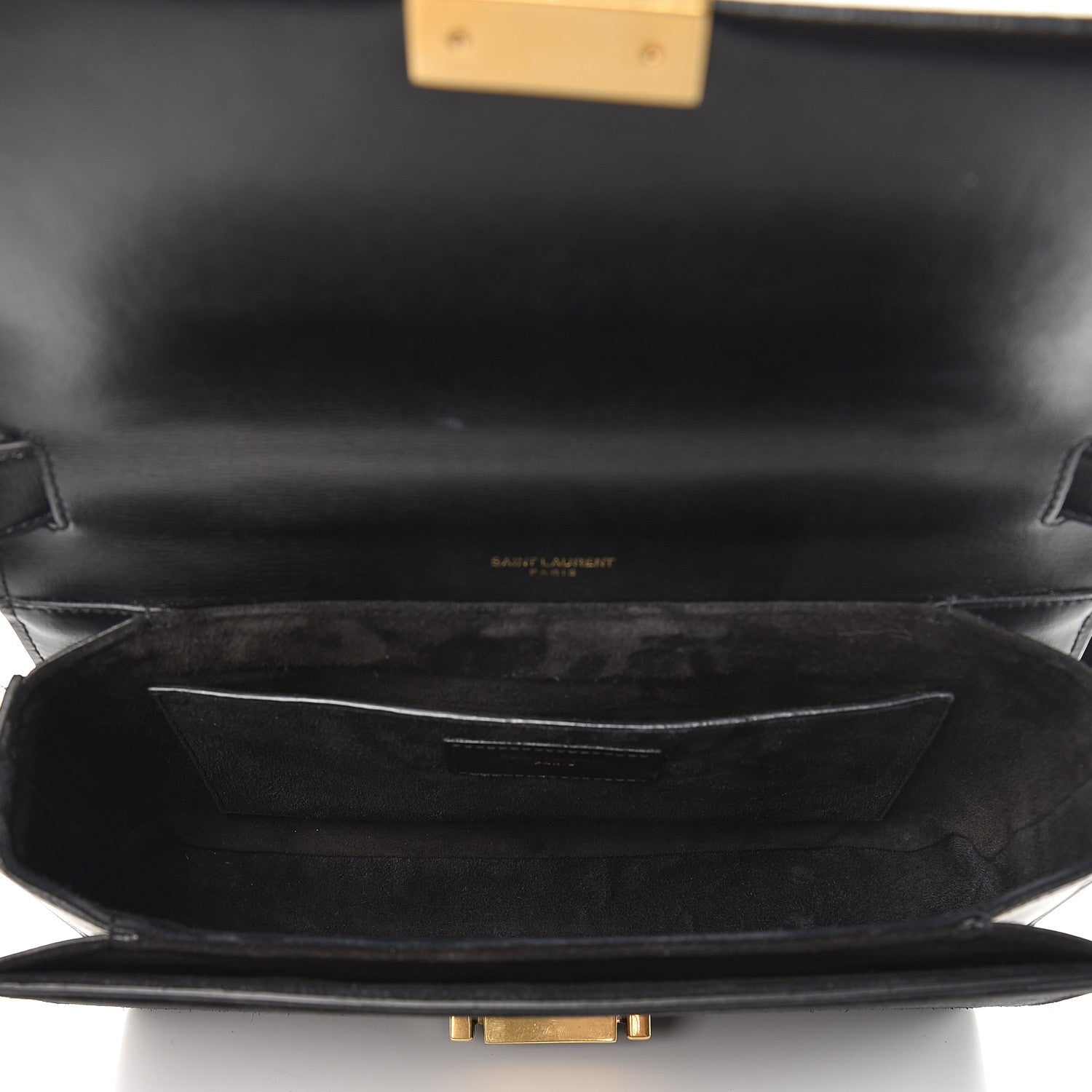 Saint Laurent Smooth Calfskin Suede Medium Bellechasse Black 5 of 7