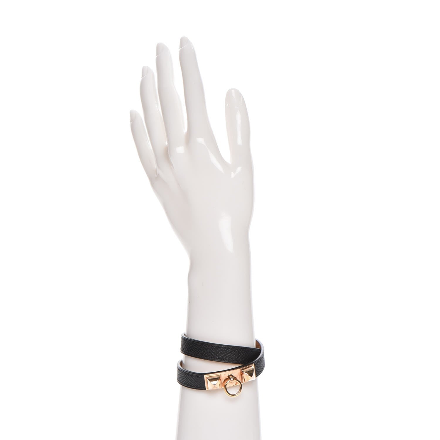 Hermes Epsom Rivale Double Tour Bracelet S Black 2 of 15
