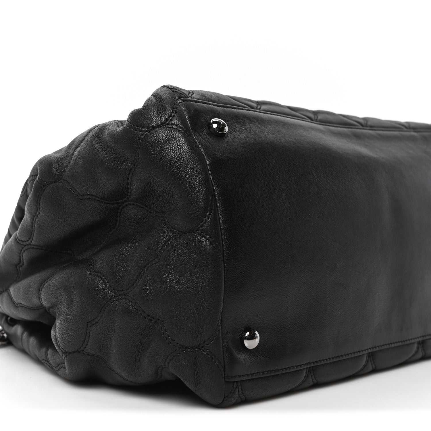 Chanel Lambskin Cells Accordion Tote Black 9 of 10