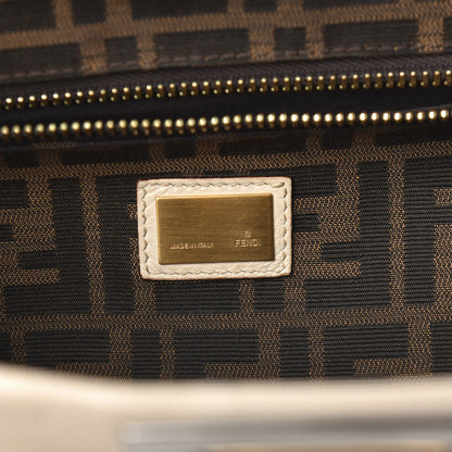 Fendi Goatskin Zucca Large Peekaboo Iconic Satchel Latte Tobacco Moro 7 of 9