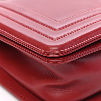 Chanel Glazed Calfskin Small Boy Flap Red 10 of 10