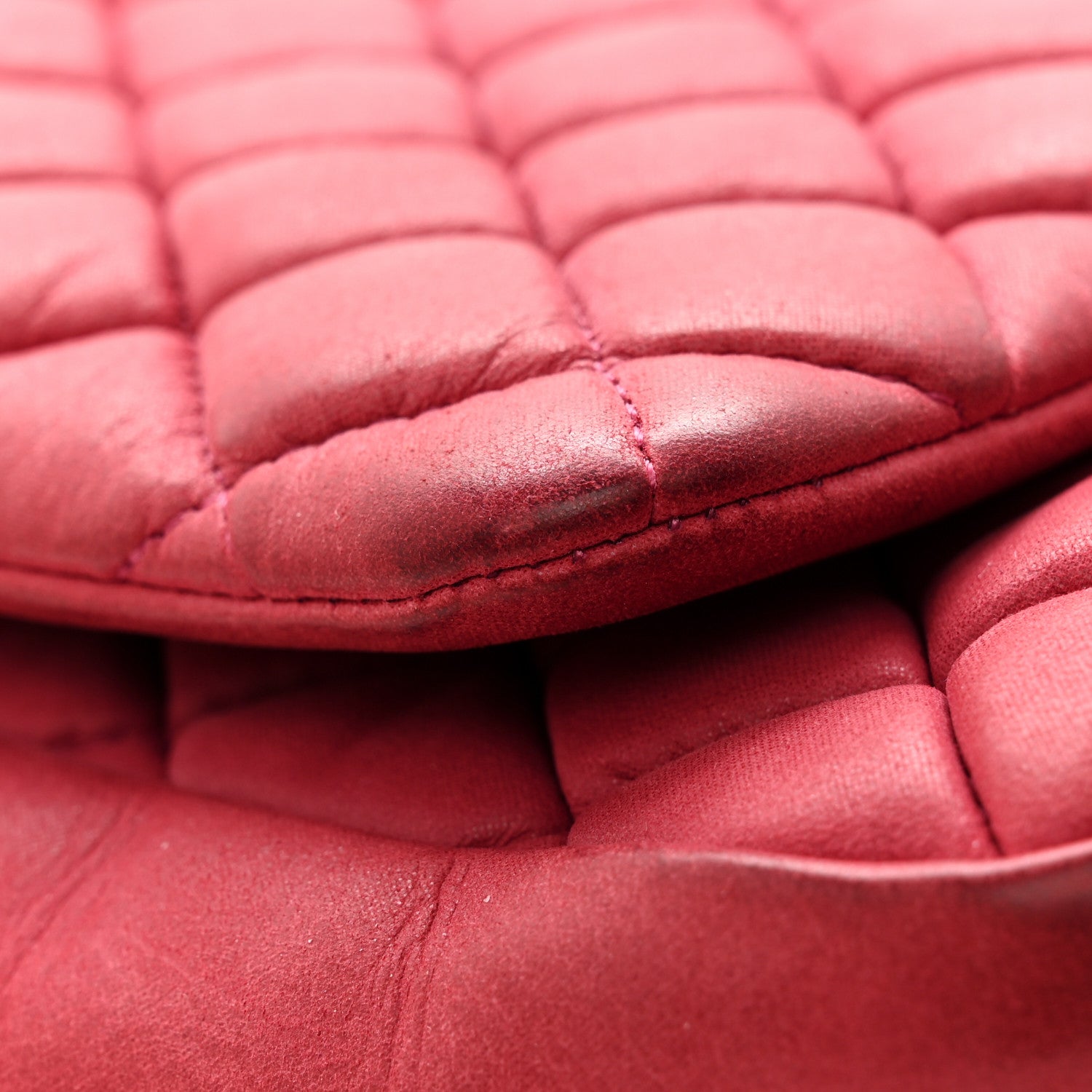 Chanel Iridescent Calfskin Small New Bubble Quilt Flap Fuchsia 15 of 16