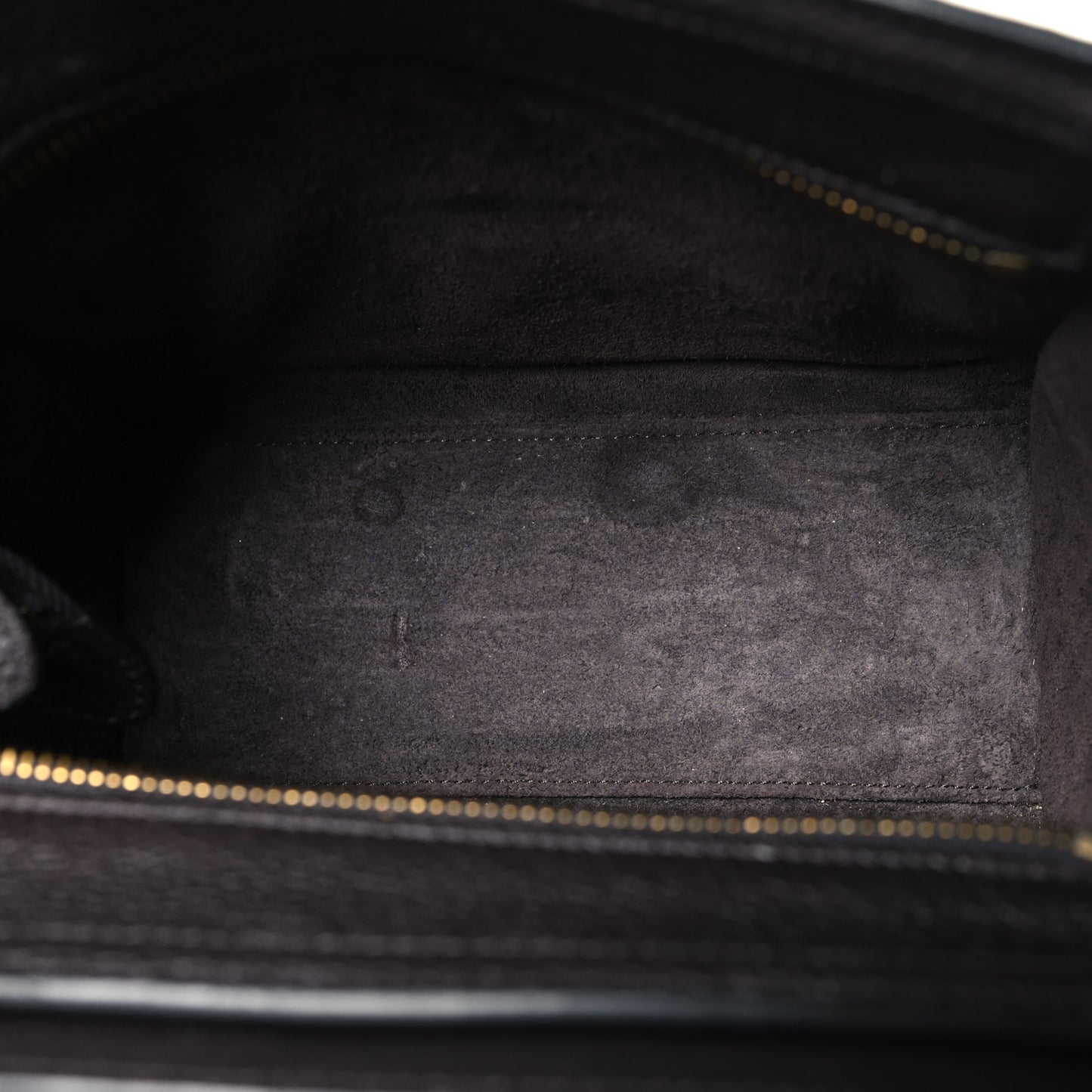 Drummed Calfskin Nano Luggage Liquorice