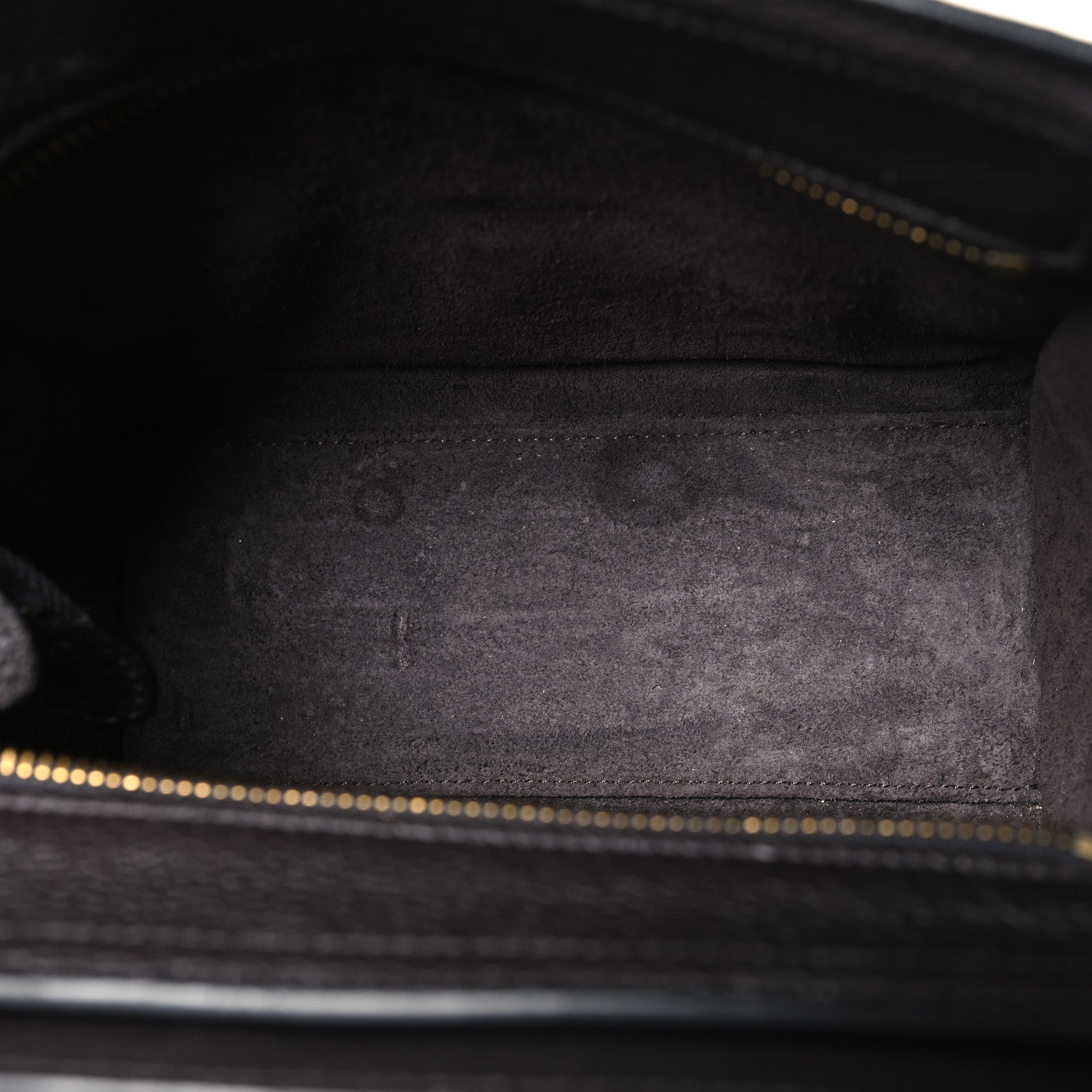 Celine Drummed Calfskin Nano Luggage Liquorice 11 of 13