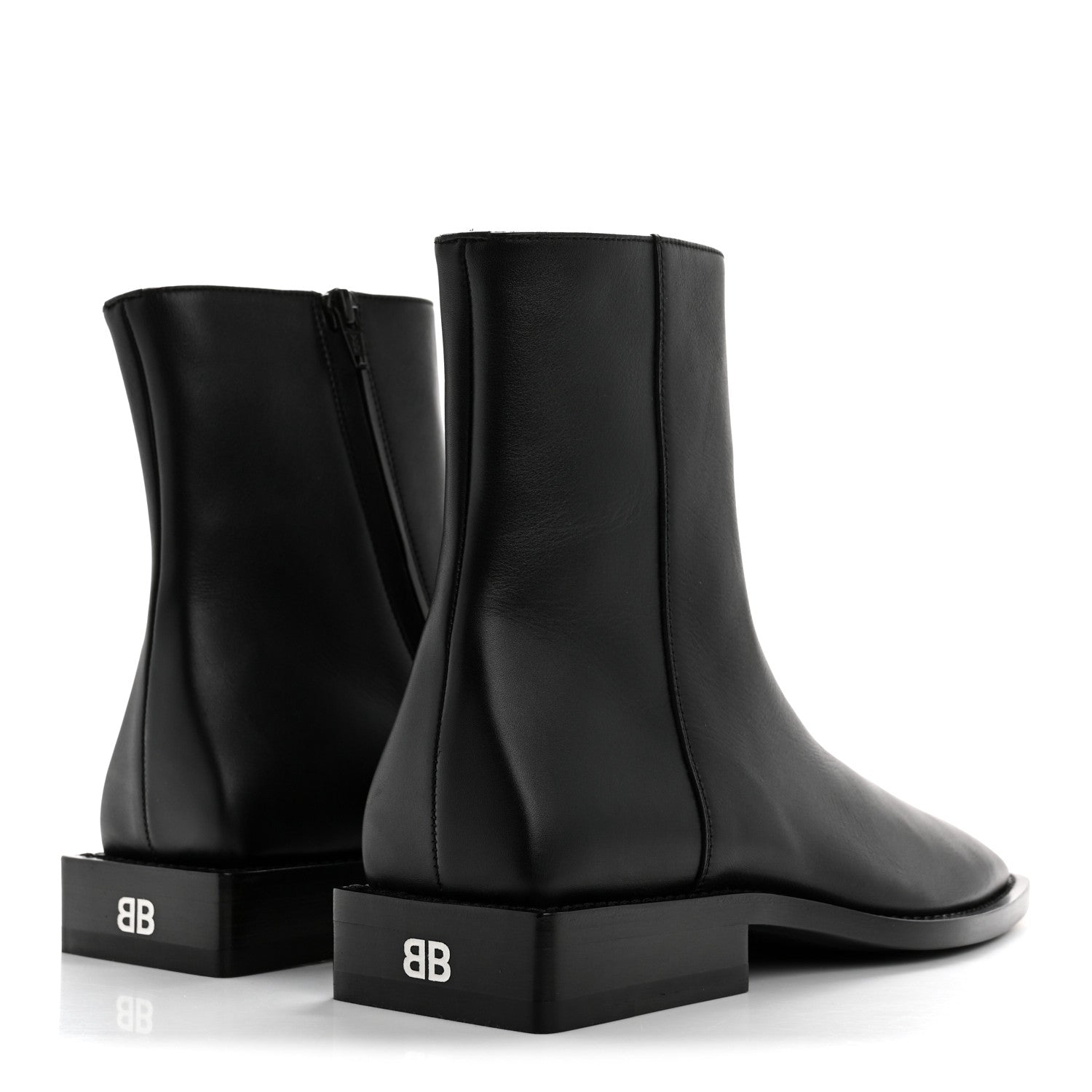 Balenciaga Calfskin Soft Rim Ankle Booties 40 Black 5 of 10