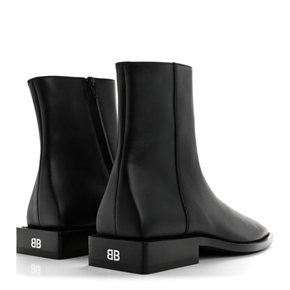 Balenciaga Calfskin Soft Rim Ankle Booties 40 Black 5 of 10
