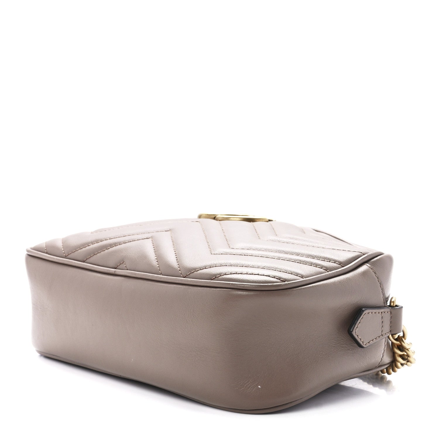 Gucci Calfskin Matelasse Small GG Marmont Chain Shoulder Bag Porcelain Rose 10 of 12