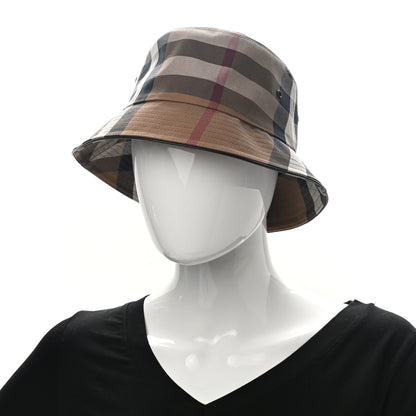 Burberry Cotton Canvas Exaggerated Check Bucket Hat M Birch Brown 2 of 8