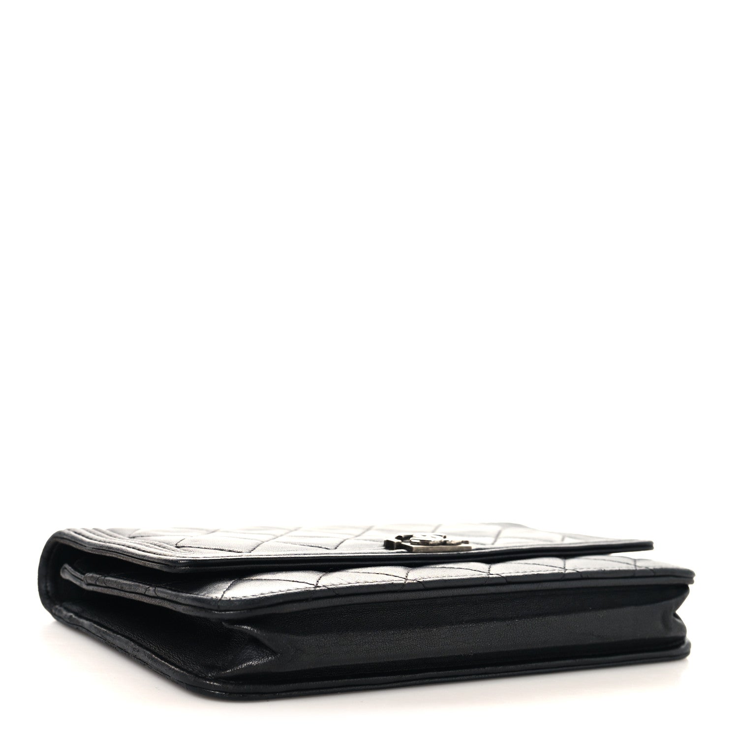 Chanel Lambskin Quilted Boy Wallet On Chain WOC Black 4 of 11