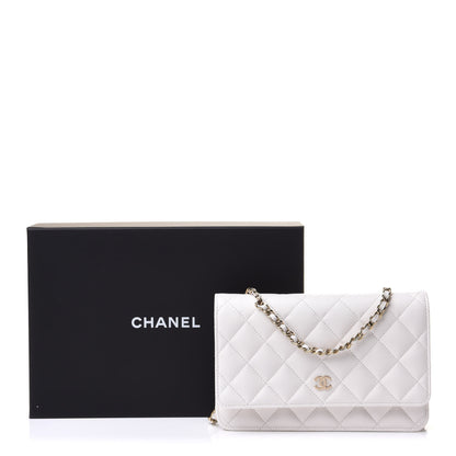 Chanel Caviar Quilted Wallet On Chain WOC White 12 of 12