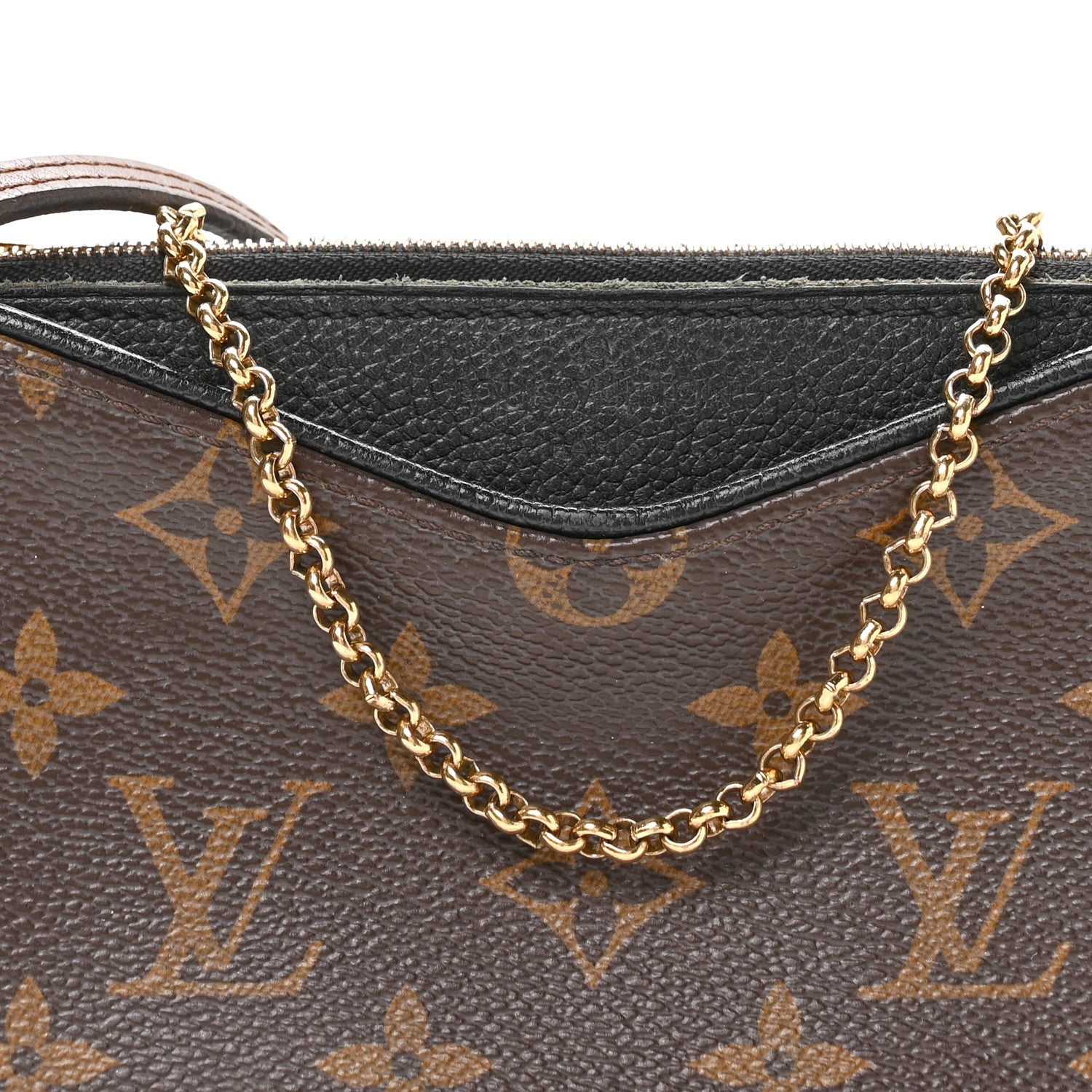 Louis Vuitton Monogram Pallas Clutch Black 8 of 12
