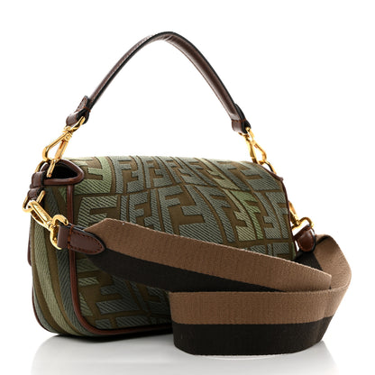 Fendi X SARA COLEMAN Canvas Vitello King FF Fish Eye Embroidered Baguette Amazzonia Ghianda 2 of 12
