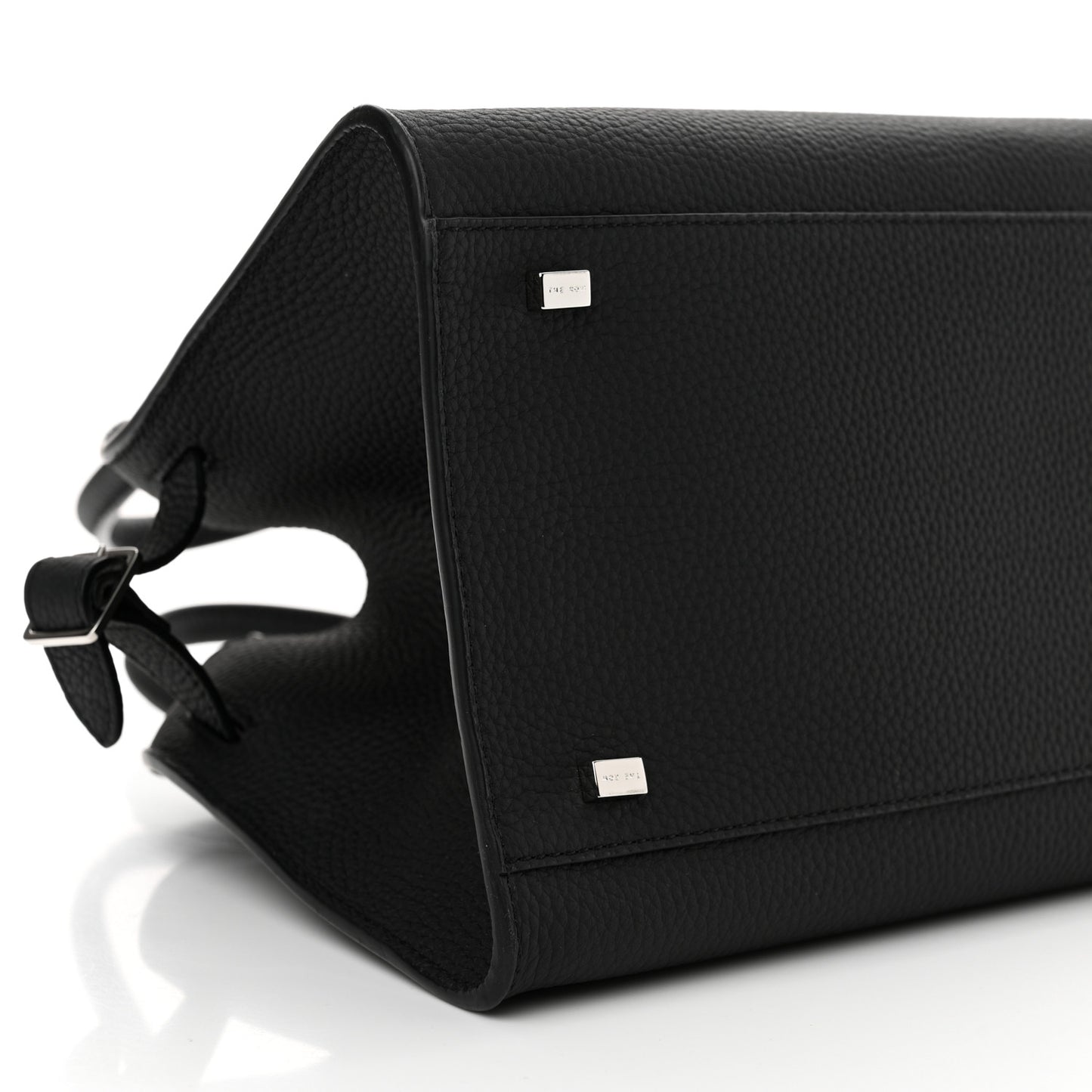 Grained Calfskin Soft Margaux 10 Bag Black