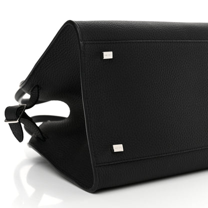 The Row Grained Calfskin Soft Margaux 10 Bag Black 8 of 10