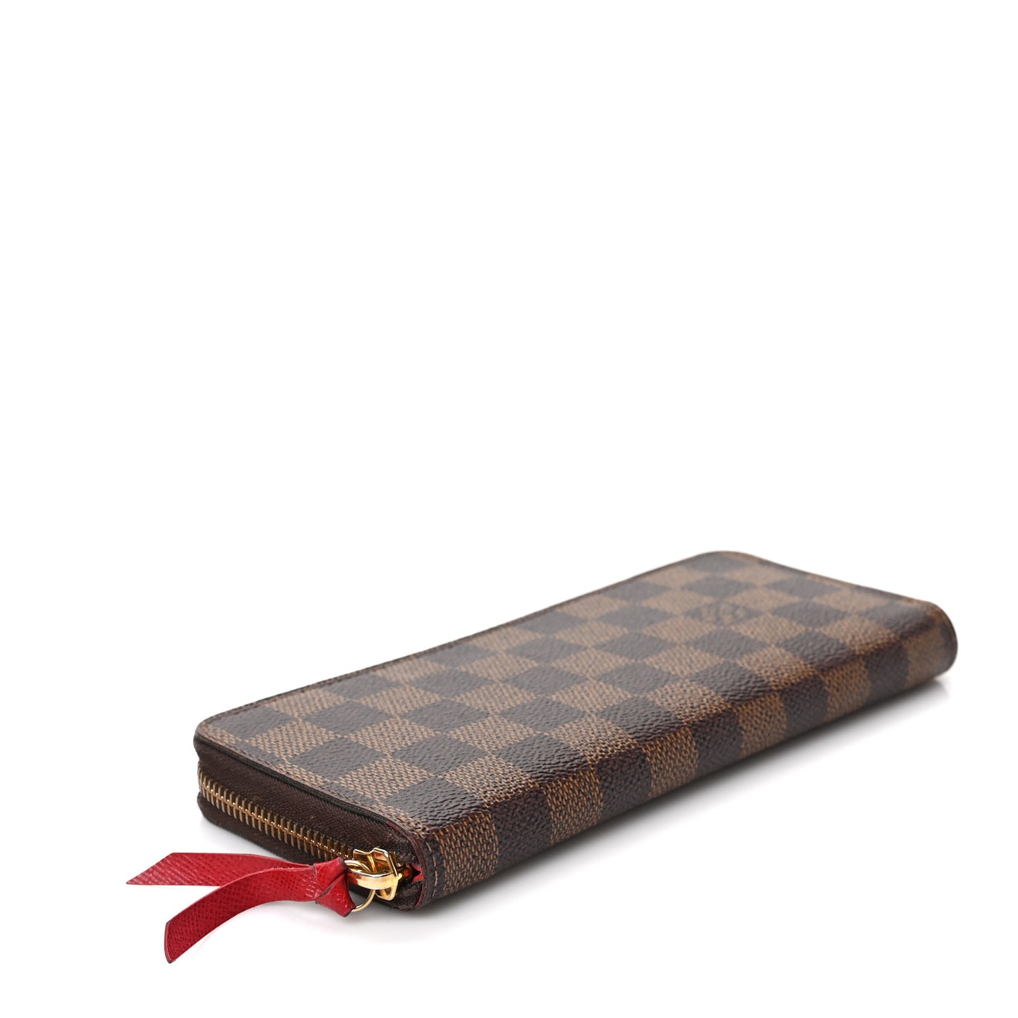 Damier Ebene Clemence Wallet Cherry