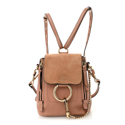 Chloe Suede Calfskin Small Faye Backpack Nougat 1 of 13