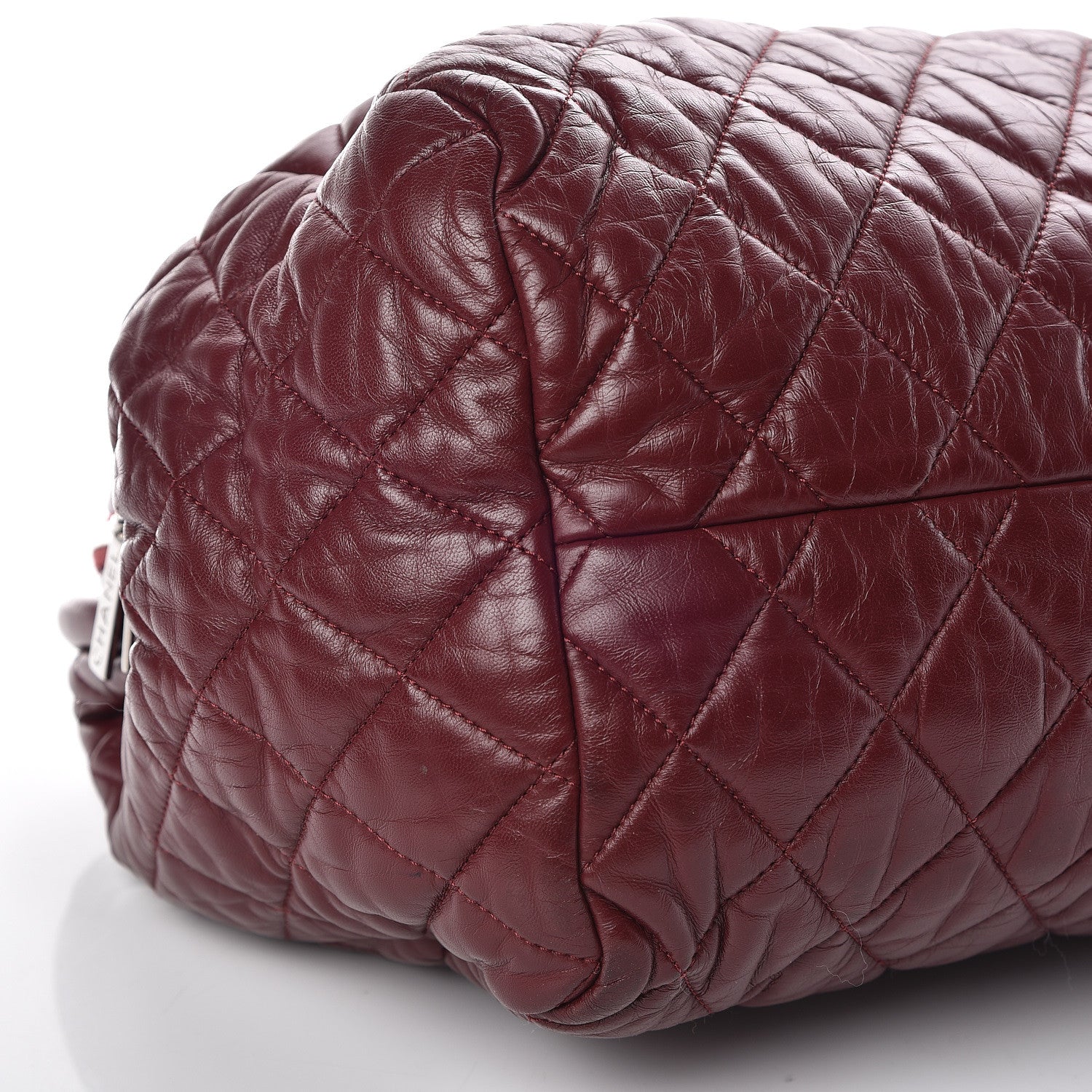Chanel Lambskin Coco Cocoon Bowler Burgundy 15 of 16