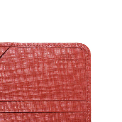 Fendi Vitello Elite Flowerland Continental Wallet On Chain Red 6 of 8