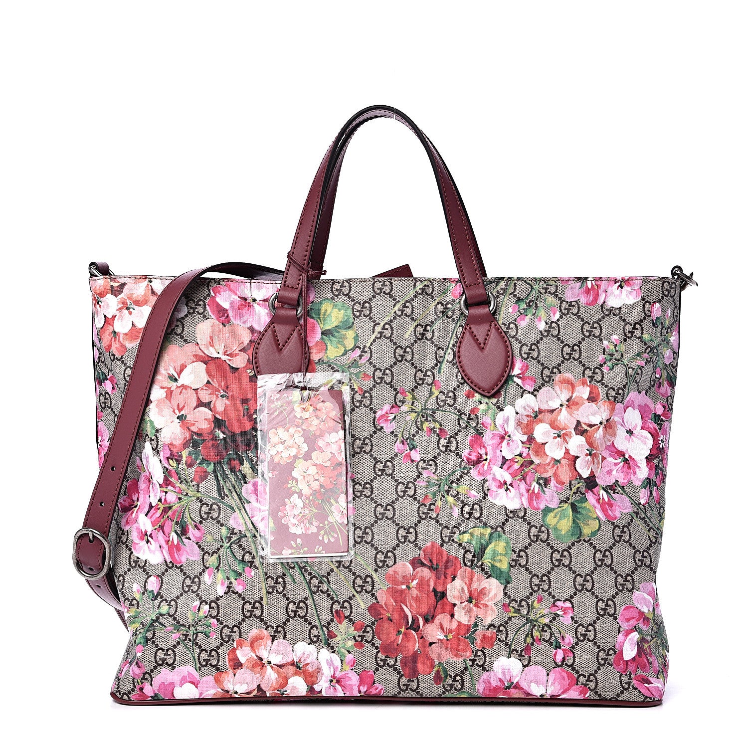 Gucci Soft GG Supreme Monogram Blooms Medium Crossbody Tote Beige Multicolor Dry Rose 1 of 8