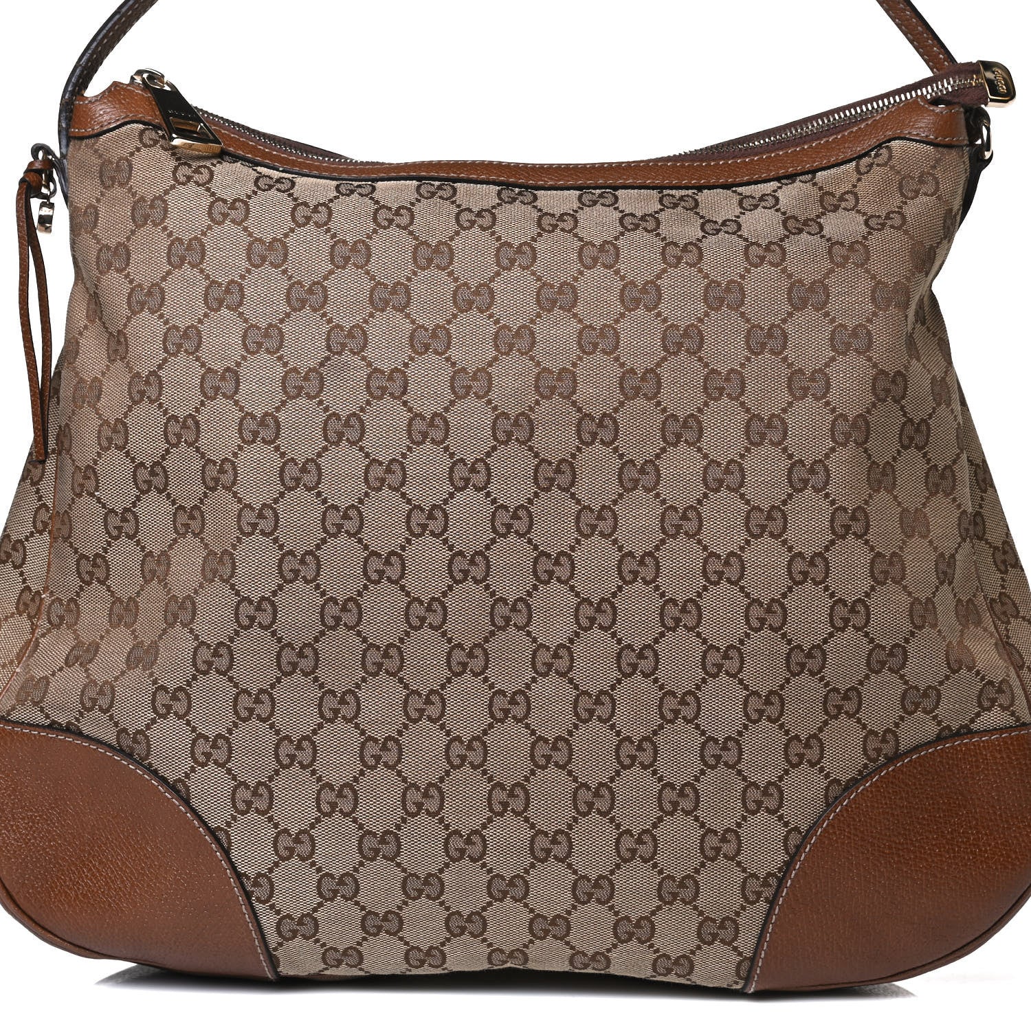 Gucci Monogram Textured Calfskin Large Bree Hobo Beige Ebony Nocciola 10 of 14