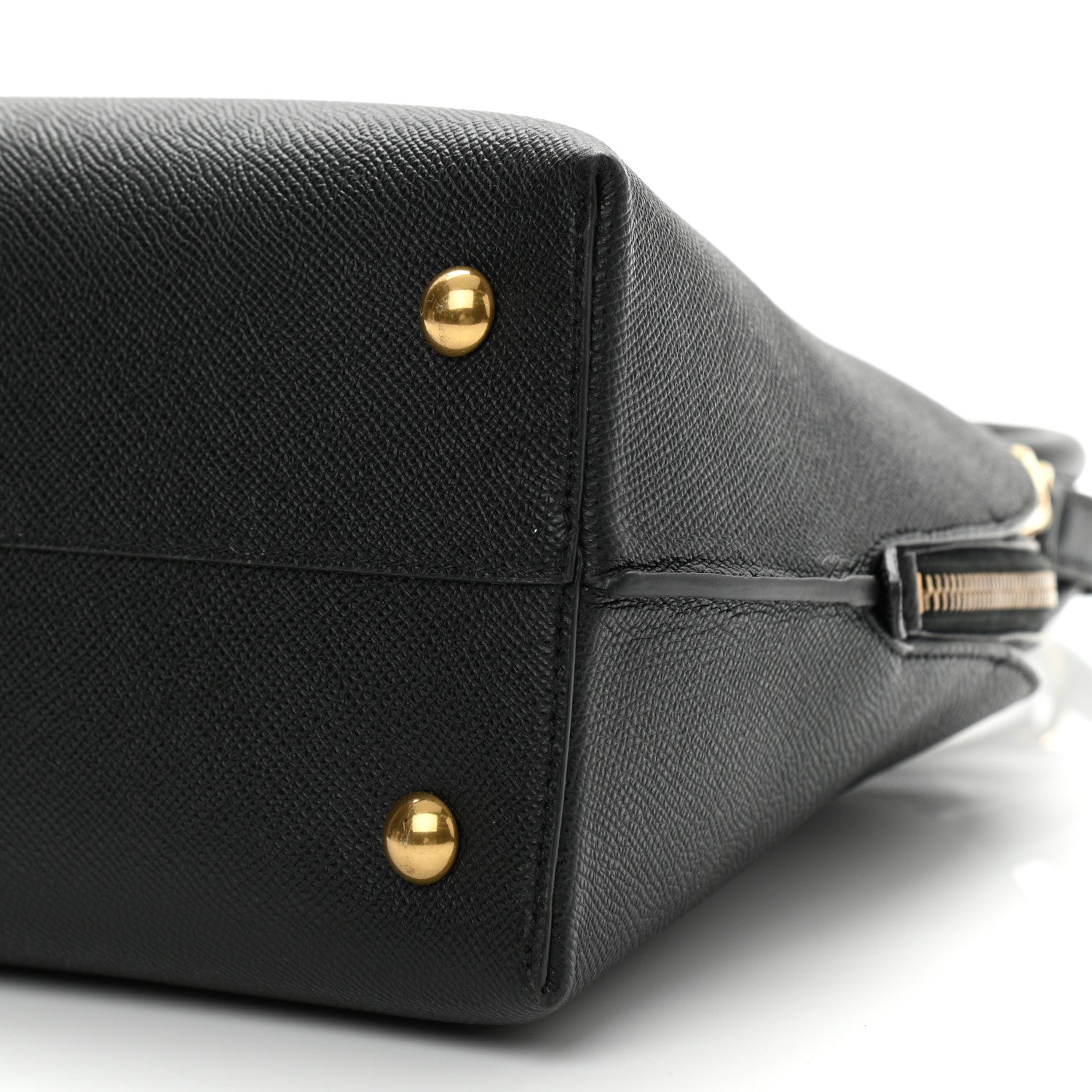 Salvatore Ferragamo Hammered Calfskin Medium Gancini Top Handle Bag Black 10 of 10