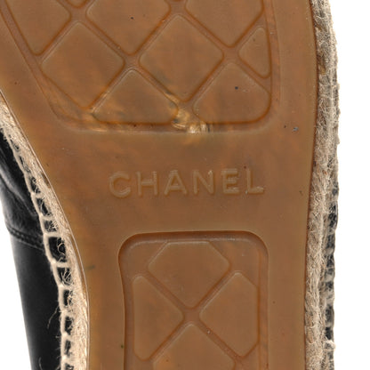 Chanel Lambskin CC Espadrilles 40 Black 7 of 10