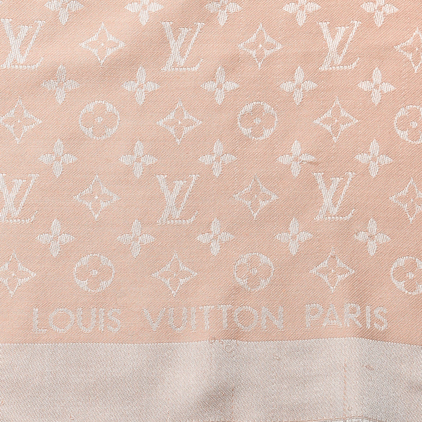 Silk Wool Monogram Shawl Natural