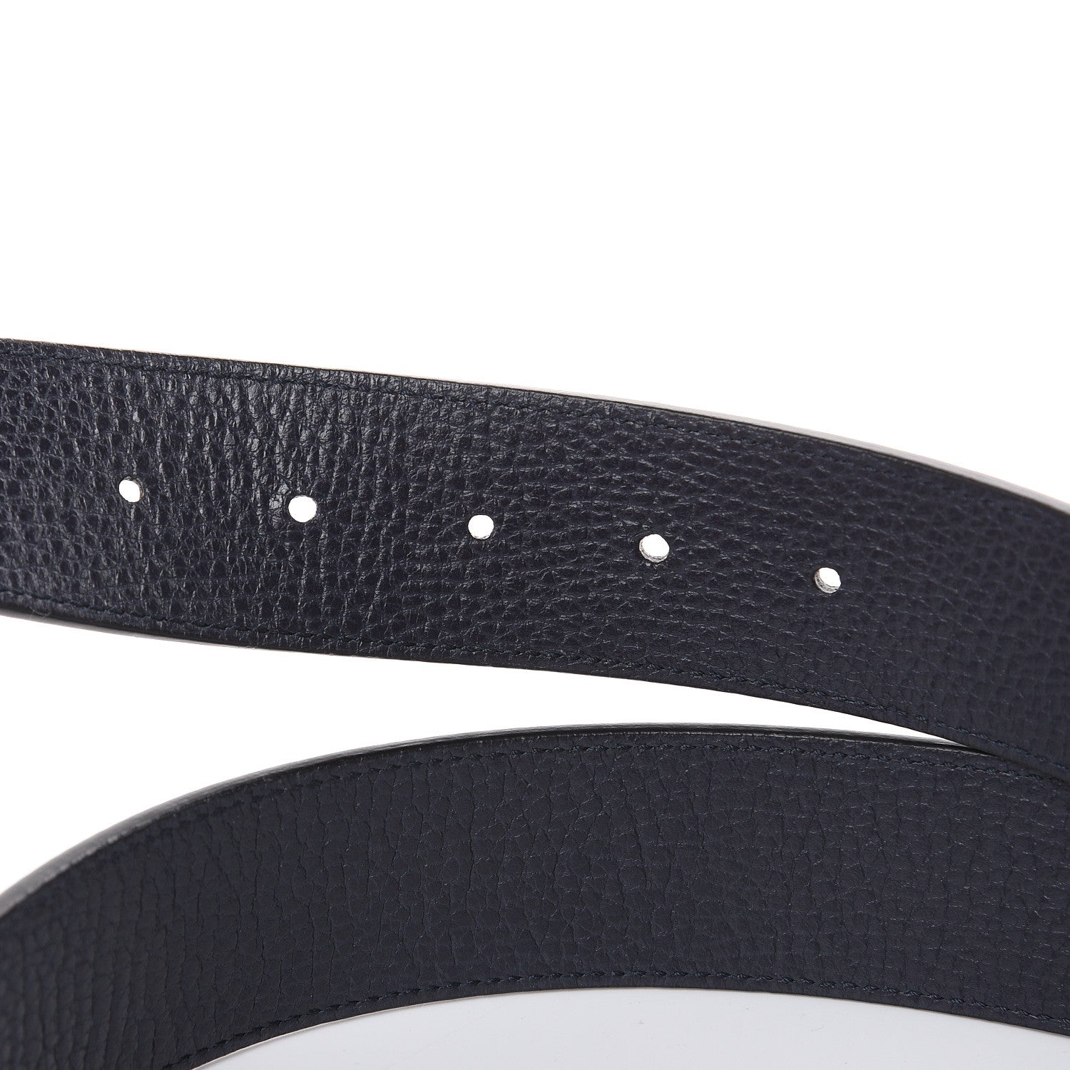 Gucci Calfskin 1973 Reversible Belt 95 38 Black Navy 7 of 16