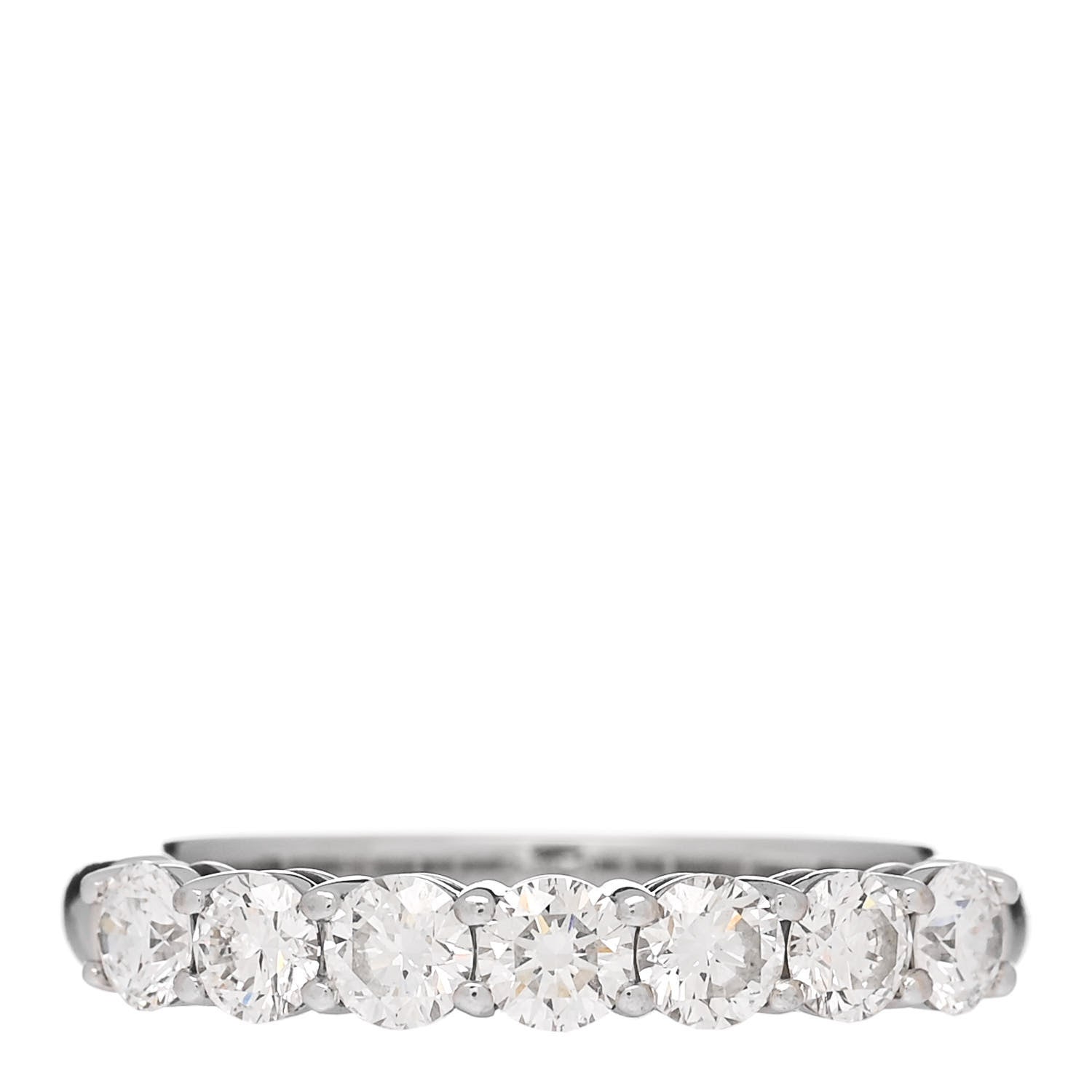 Tiffany Platinum Diamond .91ctw 3.5mm Embrace Band Ring 56 7.5 1 of 6