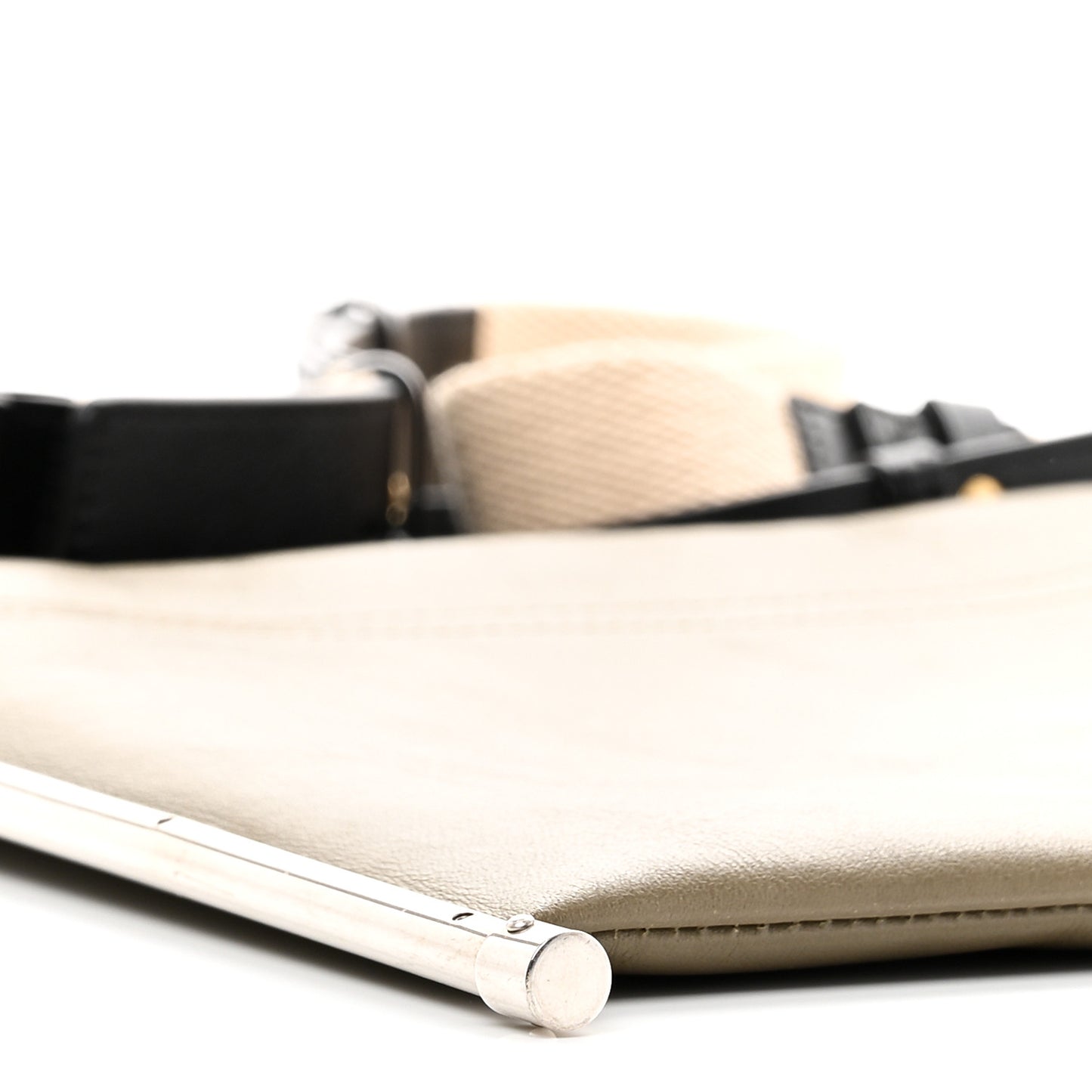 Smooth Calfskin Medium Roy Clutch Merino Grey